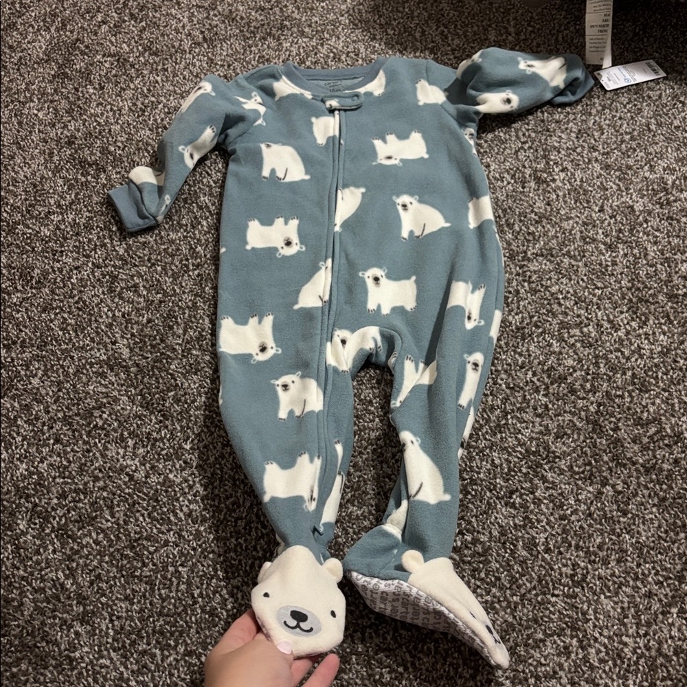 Fleece footie pajama SET - Picture 9 of 10